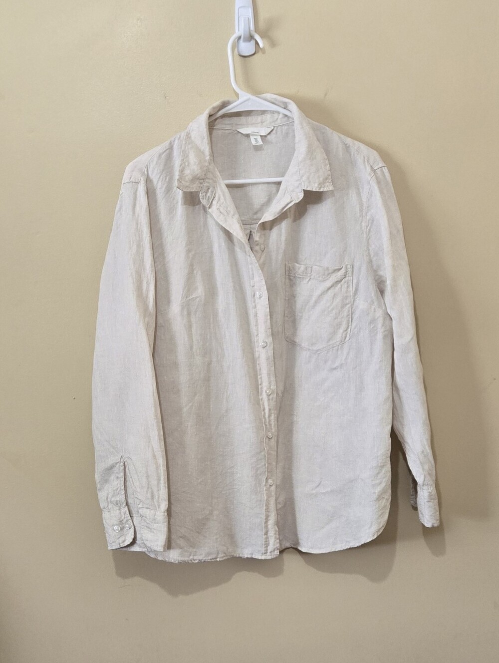 H&M Linen Long Sleeve Button Down Shirt